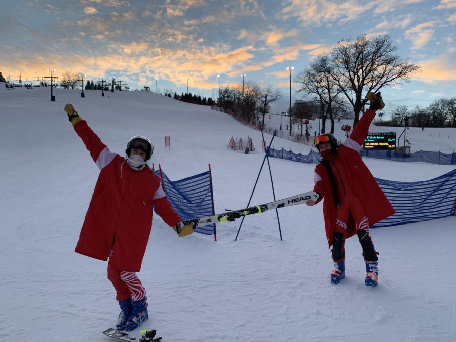 Lucia Castro and Grace Keeley at an Alpine Race this season.