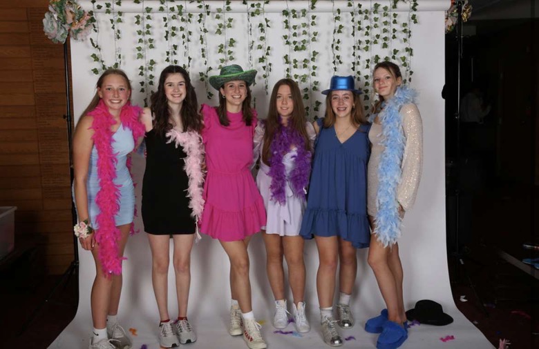 The Freshman Class Council pose for a photo at Fling! Left to right: Sophia Geis, Addison Bowser, Anna Francis, Sarah Nation, Hannah Rae Schreier, and Phoebe Balfour 